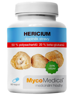 Mycomedica Hericium 50% Lion's Mane - 90 roślinnych kapsułek