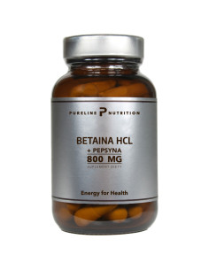 Pureline Betaina HCL + Pepsyna - 800 mg - 60 kapsułek