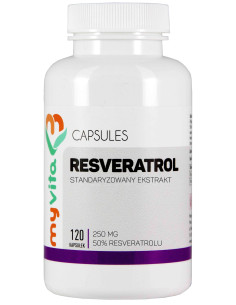 MyVita Resveratrol standaryzowany 50% 250mg 120 kap.