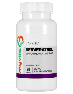 MyVita Resveratrol standaryzowany 50% 250mg 60 kap.