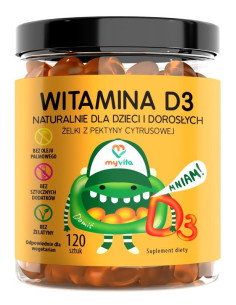 MyVita Żelki naturalne Witamina D3 Kids 1000 iu 120 szt