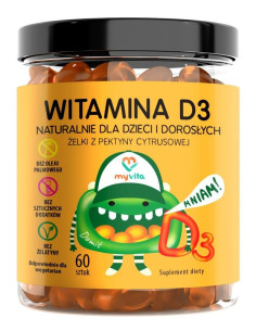 MyVita Żelki naturalne Witamina D3 Kids 1000 iu 60 szt