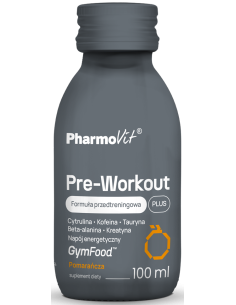 Pharmovit Pre-Workout Plus Formuła przedtreningowa (pomarańcza) 100 ml.