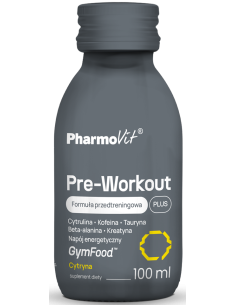 Pharmovit Pre-Workout Plus Formuła przedtreningowa (cytryna) 100 ml.