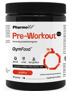 Pharmovit Pre-Workout Plus Formuła przedtreningowa (grejpfrut) 500 g.