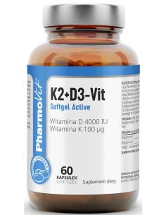 Pharmovit K2+D3-Vit Softgel Active 60 kap.