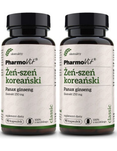 Pharmovit Żeń-Szeń Koreański - Panax Ginseng 250mg 180 kap.