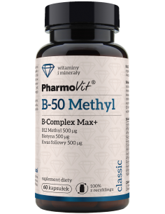 Pharmovit B-50 Methyl B-complex Max+ 60 kap.