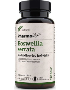 Pharmovit Boswellia serrata Kadzidłowiec indyjski Ekstrakt standaryzowany 65% kwasu bosweliowego 90 kap.