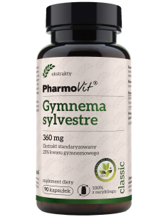 Pharmovit Gymnema sylvestre 360 mg Ekstrakt standaryzowany 25% kwasu gymnemowego 90 kap.