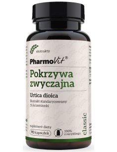 Pharmovit Pokrzywa zwyczajna Urtica dioica Ekstrakt standaryzowany 1% krzemionki 90 kap.