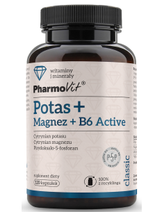 Pharmovit Potas + Magnez + B6 Active 120 kap.