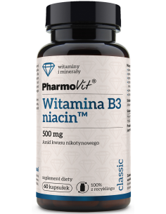 Pharmovit B3 niacin™ amid kwasu nikotynowego 500 mg 60 kap.