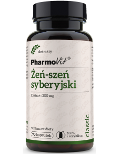 Pharmovit Żeń-szeń syberyjski 20:1 200 mg 90 kap.