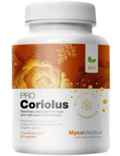 MycoMedica Coriolus PRO - 35% beta 1,3/1,6 D glukanów - 90 kaps.