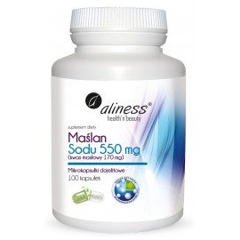 Maślan Sodu 550 mg Kwas masłowy 170 mg 100 Vege kap.