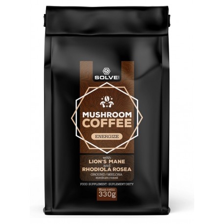 Mushroom Coffee - Grzybowa Kawa - Lion’s mane i Korzeń Rhodiola Rosea 330g